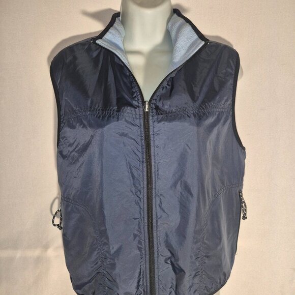 ADIRONDACK TRADING CO. Reversable weatherproof vest Blue, zippered, small - Picture 4 of 16